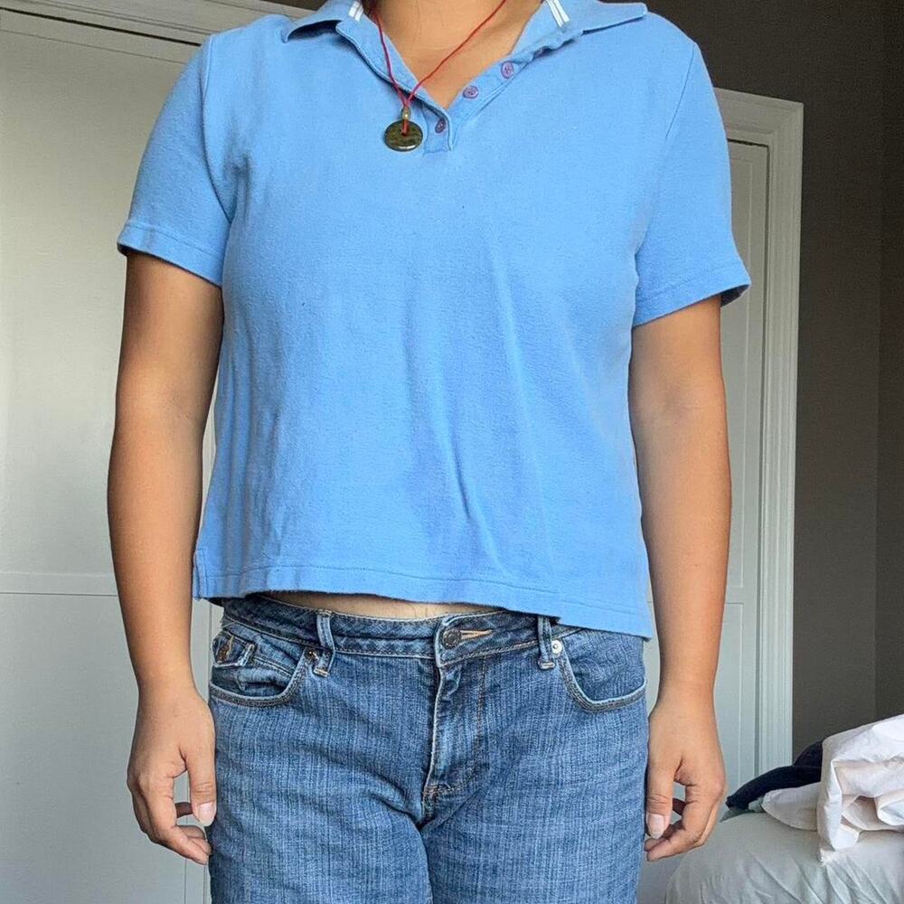 Baby blue polo shirt perfect